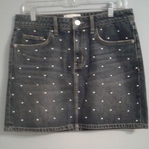 Current Elliot denim studded skirt size 28 vguc